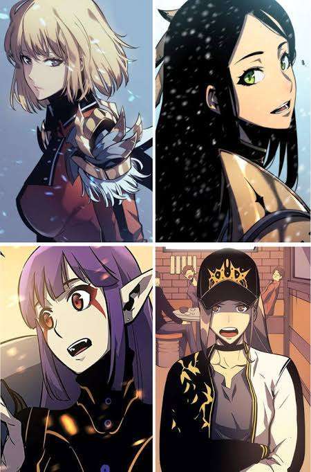 Solo Leveling Webtoon characters some of cute girls Hae-In Cha Esil Radiru Soo-Hyun Yoo Park Hee-Jin