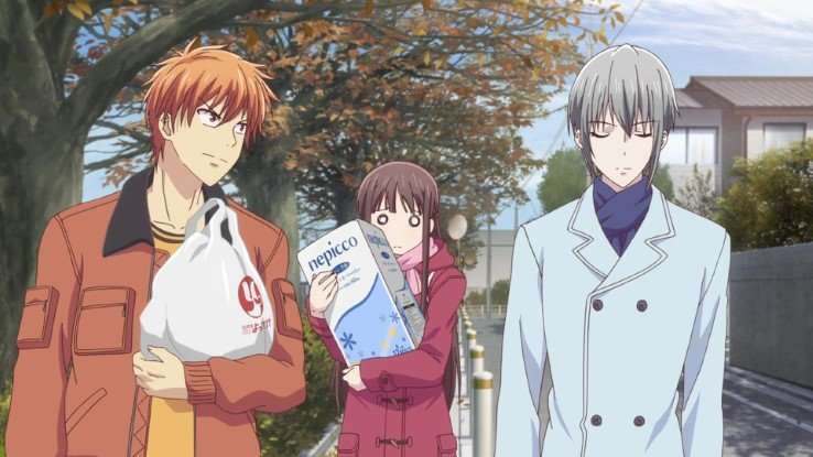 Fruits Basket kyou-tooru-yuki walking together