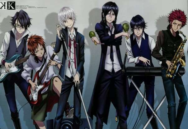 K-Project-k-mikoto-yashiro-kurou-reishi-misaki-saruhiko-in-a-band-bishie