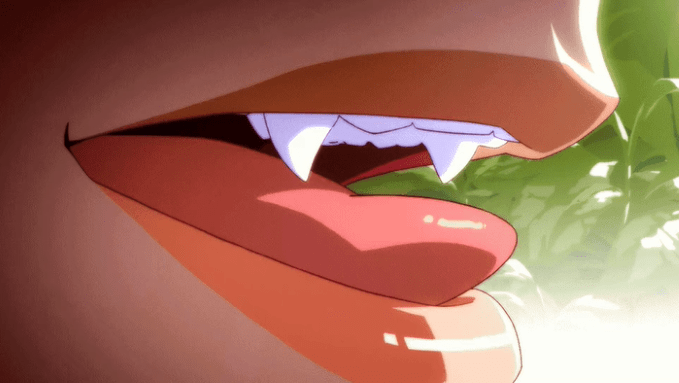 Top 20 Best Vampire Anime of All Time Oshino Shinobu's Close Up Fang Lick nisemonogatari-06