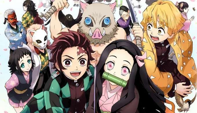 Demon-Slayer-Kimetsu-no-Yaiba-main-group-with-some-supporting-cast