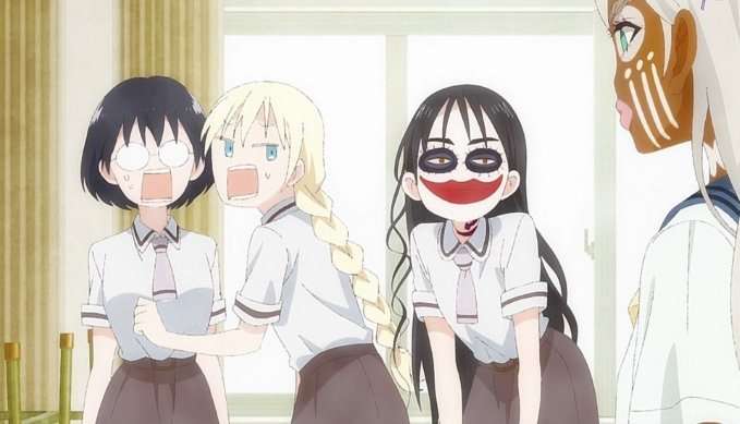 Asobi-Asobase-Workshop-of-Fun-Episode-4-hanako-olivia-kasumi-tokuko-face-painting