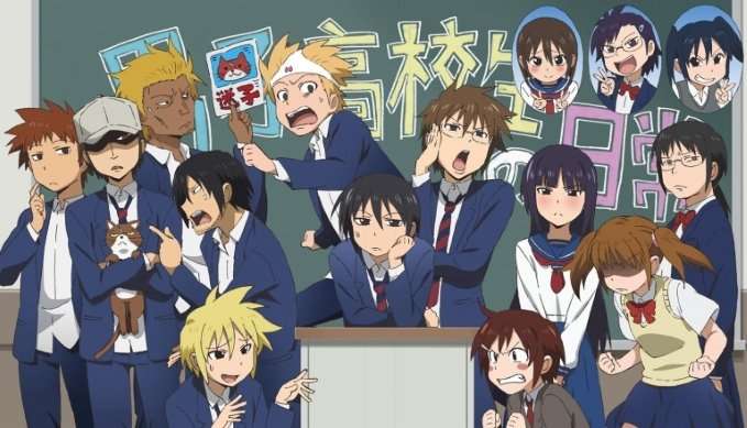 Daily-Lives-of-High-School-Boys-the-whole-cast-best-Anime-comedy